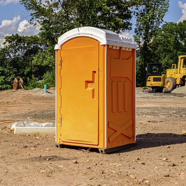 how often are the porta potties cleaned and serviced during a rental period in Willow Creek